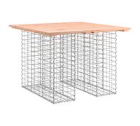 (dark brown, 102 x 100 x 72 cm) vidaXL Garden Bench Park Outdoor Bench Seat Gabion Design Solid Wood Douglas