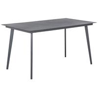Garden Table Glass Grey MILETO