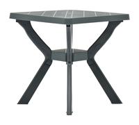 Garden Table Green 70x70x72 cm Plastic Weatherproof Portable Bistro Patio Table