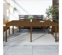 vidaXL Garden Table Honey Brown 203.5x100x76 cm Solid Wood Pine UK HOT