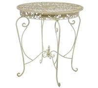 Garden table iron antique style white