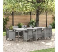 Garden Table Light Grey 250x100x73 cm Poly Rattan Berkfield Home Multi One Size