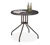 Garden table Lightweight Brown Garden Dining Table Compact Outdoor Table