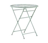 Bistro Table TRENTO 70 cm 70 cm Metal Light Green