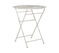Beliani Bistro Table Stiffe 70 Cm 70 Cm Metal White