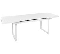 Beliani Extending Garden Dining Table Valcanetto 180/240/90cm Metal White, White
