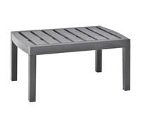 Garden Table Mocha Plastic 78x55x38 cm Weatherproof Lightweight Outdoor Compact