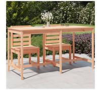 Garden Table Natural Douglas 203.5x90x110cm Solid Pine Wood Rustic Patio Dining