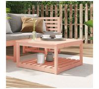 Garden Table Natural Douglas 82.5x82.5x45cm Solid Pine Wood for Patio with Shelf