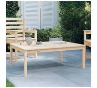 Garden Table Natural Pine 121x82.5x45 cm Solid Wood Outdoor Patio Rustic Dining