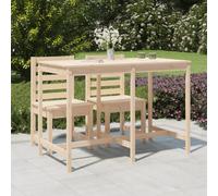 Garden table Natural Pine 159.5x82.5x110cm Solid Pinewood Outdoor Patio Rustic.