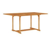 Garden Table Natural Teak 150x90x75 cm Solid Teak Hardwood Fine-Sanded Outdoors