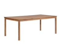 Garden Table Natural Teak Wood 200x100x77 cm Solid Hardwood Outdoor Water-Based