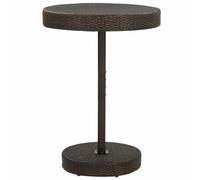 vidaXL Garden Table Grey Poly Rattan Outdoor Bar Bistro Pub Tea Coffee Table