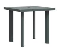 vidaXL Garden Table White 80cm Plastic Outdoor Terrace Patio Stand Furniture