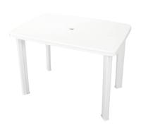 vidaXL Garden Table 39.8"x26.8"x28 Plastic White Outdoor Table Camping Table