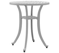 vidaXL Patio Table White 18.9x20.9 Cast Aluminum