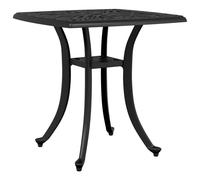 Garden Table Bronze Cast Aluminium 53x53x53 cm Patio Umbrella Hole Patterned Eco
