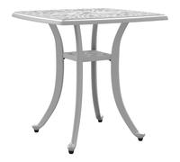 Garden Table White 53x53x53 cm Cast Aluminium