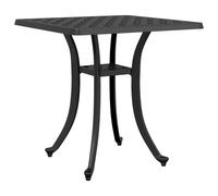 vidaXL Garden Table, Side Table for Dinner Coffee Decorative, Dining Table for Outdoor Terrace Balcony Patio Yard, Black Cast Aluminium
