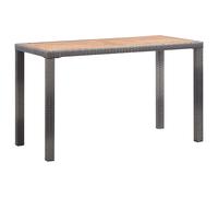 vidaXL Garden Table Anthracite and Brown 123x60x74cm Solid Acacia Wood, Grey