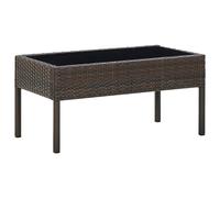 Garden Table Outdoor Dining Table Patio Lightweight Table Poly Rattan vidaXL