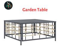 vidaXL Garden Table Outdoor Dining Table Coffee Table Anthracite Poly Rattan