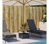 Garden Table Outdoor Patio Tables with Parasol Hole Poly Rattan Coffee Table