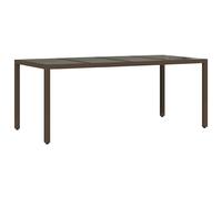Garden Table Outdoor Table Balcony Yard Patio Dining Table Poly Rattan vidaXL