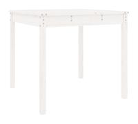 vidaXL Garden Table White 82.5x82.5x76 cm Solid Wood Pine