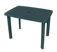 Garden Table Plastic Green 101x68x72 cm Weatherproof Patio Dining Portable Easy