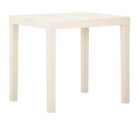 Garden Table Plastic Outdoor Dining Dinner Tea Coffee Desk Grey/White vidaXL