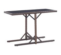 Garden Table Poly Rattan and Solid Wood Acacia Table Multi Colours vidaXL