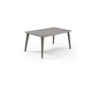Garden table - rectangular 160cm - cappuccino - in resin - 6 people - Lima -Allibert by KETER