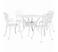 Garden Table Set Cast Aluminium Outdoor Dining Patio Furniture Terrace vidaXL