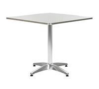 Garden Table Silver Aluminium Desks Patio Multi Sizes Rectangular/Round vidaXL