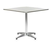 Garden Table Silver Aluminium Desks Patio Multi Sizes Rectangular/Round vidaXL