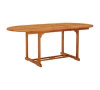 vidaXL Solid Wood Eucalyptus Garden Table Wooden Patio Outdoor Dining Table