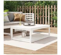 Garden Table Solid Pine 121x82.5x45cm White Pine Outdoor Dining for Patio Use