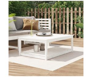 Garden Table Solid Pine 121x82.5x45cm White Pine Outdoor Dining for Patio Use