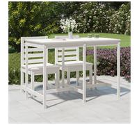 Garden Table Solid Pine 159.5x82.5x110 cm White Pine Rustic Outdoor Patio Dining