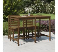 Garden Table Solid Pine Honey Brown 159.5x82.5x110 cm Rustic Patio Outdoor Patio