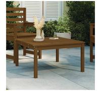 Garden Table Solid Pine Honey Brown 82.5x82.5x45 cm Rustic Outdoor Patio Square