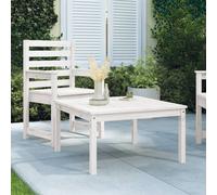 Garden Table Solid Pine White 82.5x82.5x45cm Outdoor Patio Rustic Dining Small.