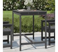 Garden Table Solid Pine Wood Grey Pine 121x82.5x110 cm Outdoor Patio Dining 4pc