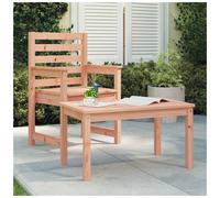 Garden Table Solid Pine Wood Natural Douglas 82.5x50.5x45 cm Patio Rustic Large