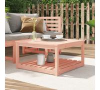 Garden Table Solid Pine Wood Natural Douglas 82.5x50.5x45cm Rustic with Shelf UK