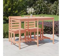 Garden Table Solid Pinewood Natural Douglas 159.5x82.5x110 cm Outdoor Patio Set