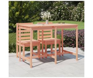 Garden table Solid Pinewood Natural Douglas 159.5x82.5x110 cm Rustic for6people