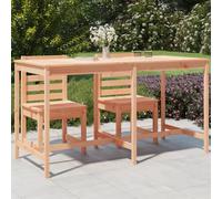 Garden Table Solid Pinewood Natural Douglas 203.5x90x110 cm Outdoor Large Patio